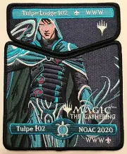 TULPE OA LODGE 102 MAGIC THE GATHERING 2024 JACE MIND SCULPTOR 2020 NOAC 2-PATCH