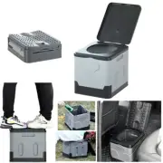 Portable Camping Toilet Folding Trash Can with Lid for Car Traffic Jam Hiking