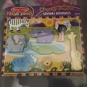 Melissa & Doug Safari Themed Chunky Puzzle NIP