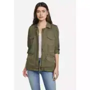 NWT - Abercrombie Fitch Canvas Military Jacket Army Green Womens Large