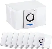 8 Pack Dust Bag for Ecovacs Deebot X1 Omni Robot Vacuum Self-Empty Station, 3L Large Capacity Auto-Seal Replacement Bag Accessories Set