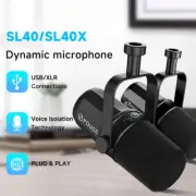 SL40X/SL40 USB/XLR Dynamic Microphone Built-in Headset Output& Sound Insulation