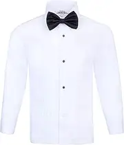 [S.H. Churchill & Co.] Boy's White Tuxedo Shirt with Bow Tie and Studs