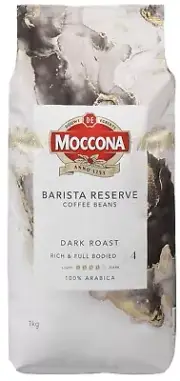 Moccona Barista Reserve Dark Roast Coffee Beans 1kg