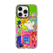 iPhone 16 Pro Clear Case MagSafe Compatible Bubble Ghost vs Bubble Girl by Albee Yau