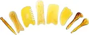 Wax Resin Gua Sha Board Set Piece Massaging Scraper for Face Body Therapy Smooth Surface
