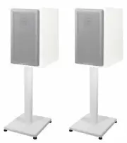 2) White 21” Steel Stands For MartinLogan Motion 15 Bookshelf Speakers