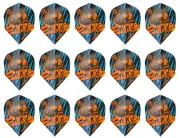 5 New Sets Harrows Savage No. 6 Standard Dart Flights – Ships Tracking - Blue