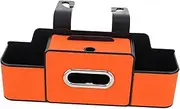 GANAZONO Car Seat Storage Box Center Console Organizer Back Seat Car Cup Holder Trunk Organizer for Car Back Seat Cup Holders for Cars Car Organizers and Storage Leather Orange