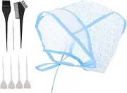 Outanaya 12pcs Hair Cap Kit for Hair Coloring Highlighting Cap with Holes Salon Dyeing Tool for Home Professional Use