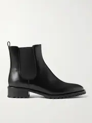 [Manolo Blahnik] Manolo Blahnik - Chelata 30 Leather Chelsea Boots - Black - IT41.5 IT 41.5 Black
