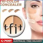 3 In 1 Contouring Brighten Concealer Palette and Brush Long-Lasting Moisturizing