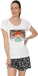 [FRIENDS] Ladies Central Perk Short Pyjamas for Cafe TV Show Black White