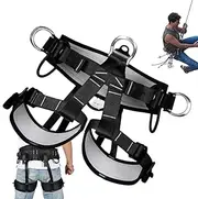 yanzisura Rock Climbing Harness | Adjustable Safety Belt Half Body Harnesses for Climbing - Protect Waist Strong Load-Bearing Straps, Support Belts for Caving Rock Climb, Rappelling
