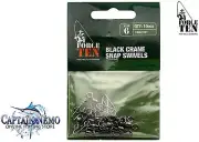BLACK CRANE SNAP SWIVELS SIZE:6 QTY:10PCS COASTLOCK SNAP FORCE TEN TACKLE 8552