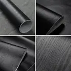 3m Black Rustic Wood Grain Panel Effect Wallpaper PVC Self Adhesive Wall Sticker