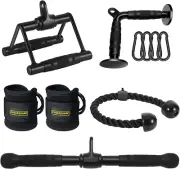 Pro Cable Attachments for Home Gym, LAT Pulldown Equipment, Weight Machine Acces