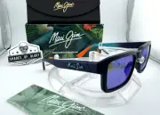 MAUI JIM KAHIKO MJ B635-03 MATTE DARK BLUE HAWAII POLARIZED UNISEX SUNGLASSES