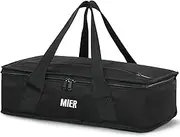 MIER Insulated Casserole Carrier for Hot or Cold Food Thermal Food Carrier Bag for Lasagna Potluck Parties Picnic Cookouts, Fits 9"x13" Baking Dish/Foil Pan, Black