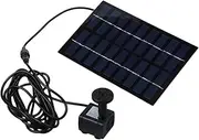1.8W Solar Fountain Pump Kit for Outdoor Water Features Submersible H Water Flow for Pools Gardens Includes Spray Heads for Water Patterns