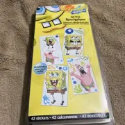 New Nickelodeon SpongeBob Squarepants Self Stick Room Appliques 42 Stickers