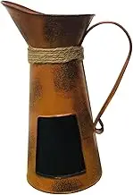 ULDIGI Iron Small Blackboard Coffee Pot Decorative Pitcher Dried Flower Holder Rustic Home Ornament