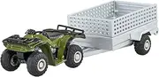 Britains Farm Toys Quad Bike with Trailer - 1:32 Scale Farm Set Collectibles for Children & Adults - Die-Cast Tractor Toy - Educational Toy + 3 Years Old - Birthday