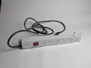German 6 Way 19" Power Board Server Rack Mount PDU Surge + Switch (EU and US)