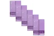 5pc Colourhide Writing Notebook w Ruler A5 School Stationery 200-Pages Lavender