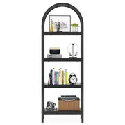 Tribesigns 71" 4-Tier Open Bookshelf Bookcase Storage Shelves Storage Rack Black
