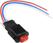 ETHZZLE Abs Metal Motorcycle Hazard Switch Double Flash Switch Button for Scooter Warning Light