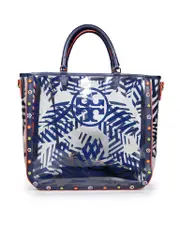Transparent Leaf Print Tote Bag
