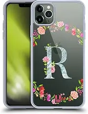 Head Case Designs Letter R Decorative Initials 2 Gel Case [Military Grade Protection] Compatible with Apple iPhone 11 Pro Max