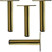 Pack of 4 Metal Furniture Legs,DIY Sofa Legs,TV Cabinet Legs,Kitchen Feet,Locker Legs,Sideboard Leg,Bedside Table Leg,Protect The Floor,Dressing Table Legs,Non-Slip,Gold,Iron(15cm)