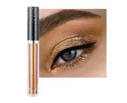 WSECOMM Liquid Eyeshadow Shimmer Long Lasting Effect Shiny Pigment Eyeshadow Glow Glitter Makeup (Brown)