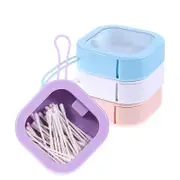 Catzon 4 Pcs Hair Tie Organizer with Lanyard Stackable Storage Box for Travel
