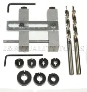 WOODWORKING JIG POCKET HOLE GUIDE INCLUDES SPLIT RING KIT & STEP DRILL SET NEW