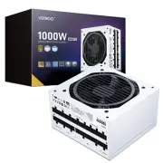 Vetroo 1000W White PSU ATX3.1 PCIe5.1 80+Gold Full Mod 120mm Fan