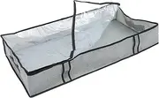 Alipis Clothing Organizer Bag Quilt Storage Nonwoven 100x50x18cm Grey Bed Sheet Storage Dustproof Container