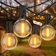 Cadena de Luces Led Para Exteriores de 60 Pies Luces de Patio Con 32 Bombillas