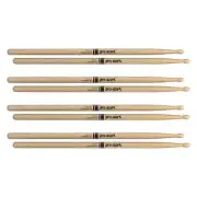 ProMark Hickory 5B Wood Tip Drum Stick - 4pr Bundle