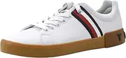 [Tommy Hilfiger] Men's Ramus Sneaker, White/Gum, 12 M US