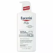 Eucerin Baby Wash & Shampoo Pro-Vitamin B5 & Natural Shea Butter 13.5 Oz 2 Pack