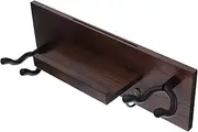 VICASKY Guitar Hangers 4-in-1 Wall Mount Guitar Rack Ukulele Violin Holder Black Walnut Sturdy Guitar Hooks Safe Mounting