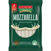 La Casa Mozzarella String Cheese Sticks 160g