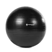 Titan Fitness 55cm Black Exercise Stability Ball, 21.65" Diameter