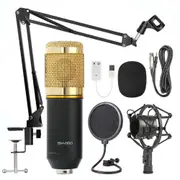 Microphone Kit Studio Suspension Boom Scissor Arm Stand W/ Pop Fliter