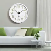 Quartz Clock Easy Installation Decorative 12 Inch Non-ticking Wall Clock