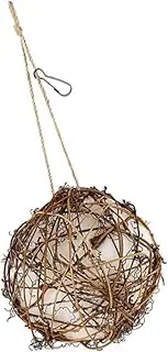 CIMAXIC 1Pc Wild Bird Feeder Decorative Cage for Outdoor Bird Feeding Lightweight Rattan Nesting Material Easy to Hang