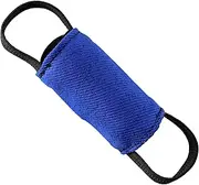 DINGO GEAR Training Tug Toy Cylinder-Shaped Dummy for K9, IGP, Bite Lessons, Dog Sports, Retrieve, Tug of War, Play, 2 Handles, Blue Nylcot 15 x 6 cm (S02811)